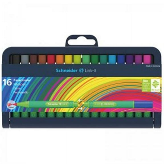 Stride STW192092 Linkit 1.0 mm Fibre Pen 16 Colors Schneider