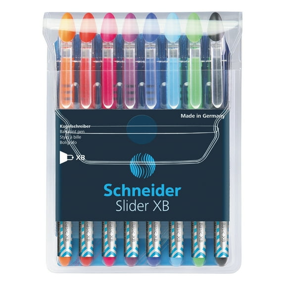 Schneider Slider Stick Ballpoint Pen, 1.4mm, Assorted Ink/Barrel, 8/Pack 151298