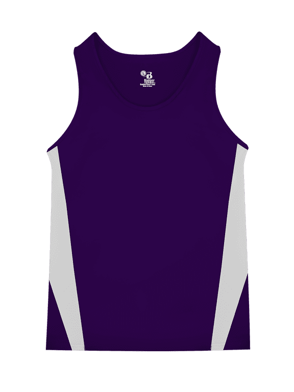 Stride Singlet - Purple/White 2XL