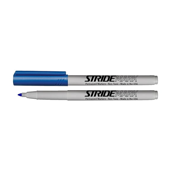 Stride StrideMark Permanent Marker Fine Tip Blue Ink 12/Box (27002)