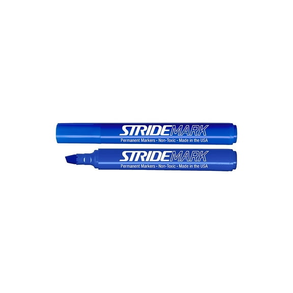 Stride StrideMark Tank Permanent Marker Chisel Tip Blue Ink 12/Box (22002)