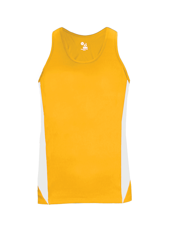 Stride Women's Singlet - Gold/White S