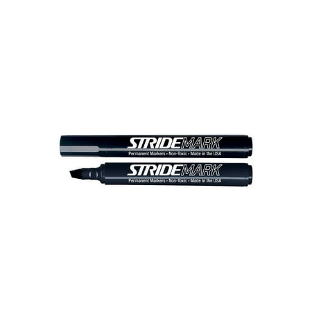 Stride 22001mark Tank Permanent Marker, Broad Chisel Tip, Black, 12/pack