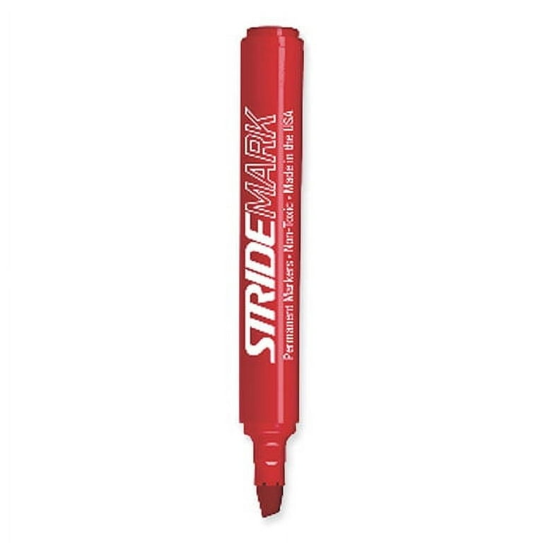 StrideMark Permanent Marker, Fine Bullet Tip, Red, 12/Pack StrideMark Permanent Marker, Fine Bullet Tip, Red, 12/Pack