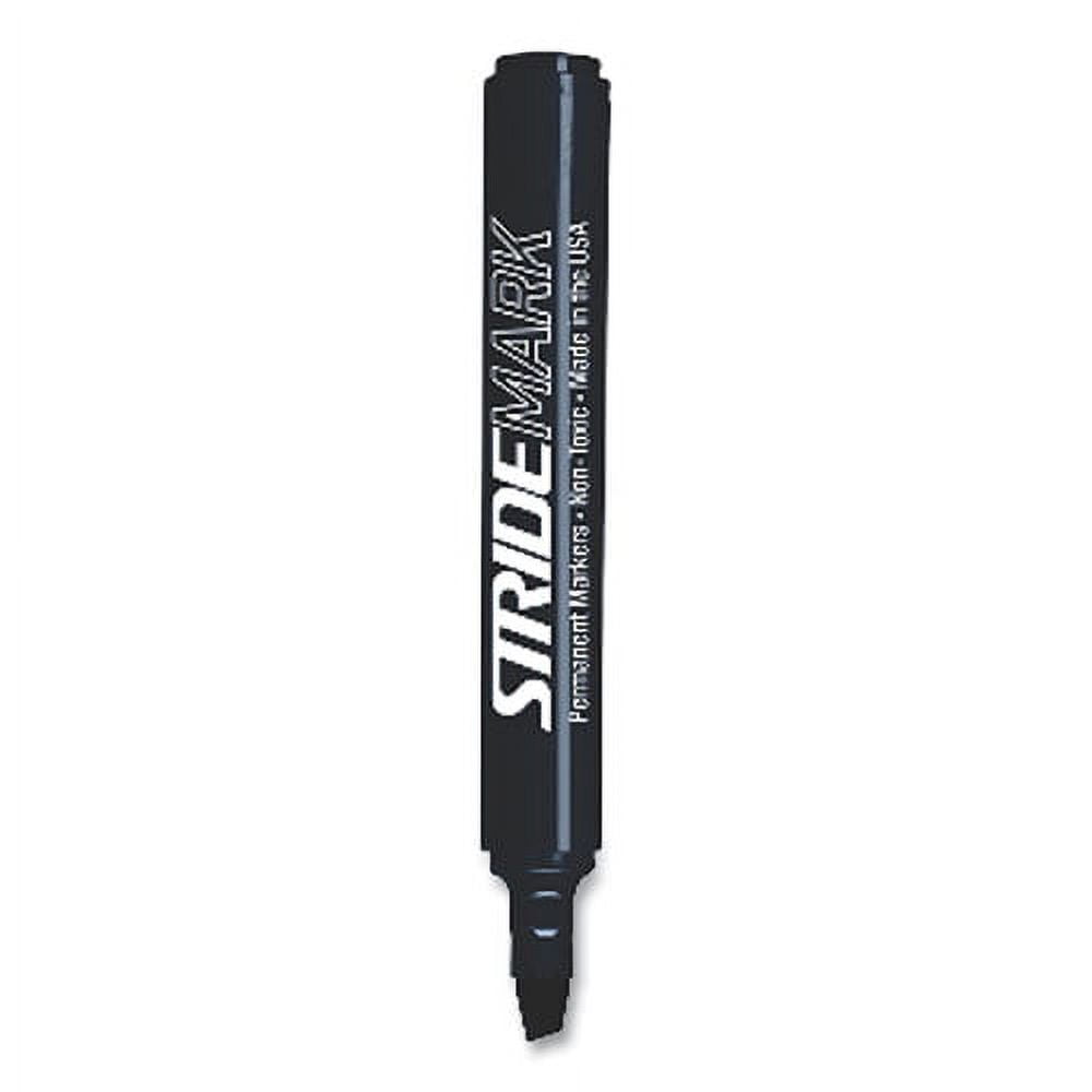 StrideMark Tank Permanent Marker, Broad Chisel Tip, Black, 12/Pack StrideMark Tank Permanent Marker, Broad Chisel Tip, Black, 12/Pack