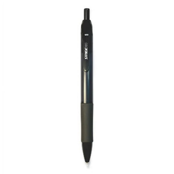 StrideRio Gel Pen, Retractable, Medium 0.7 mm, Black Ink, Translucent Black Barrel, 12/Box StrideRio Gel Pen, Retractable, Medium 0.7 mm, Black Ink, Translucent Black Barrel, 12/Box