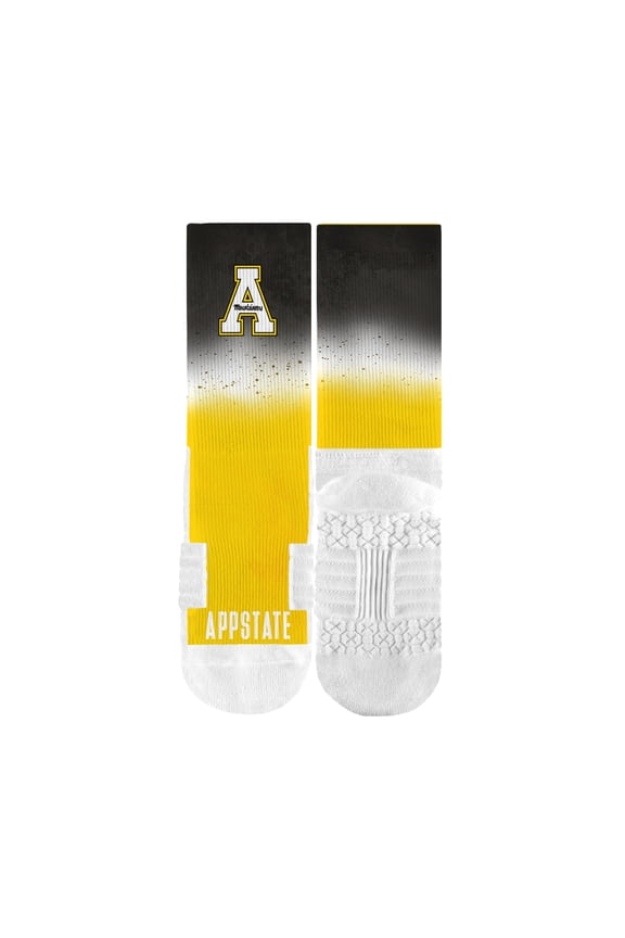 Appalachian State Mountaineers NCAA Licensed Crew Socks - Dip Dye (M-L)