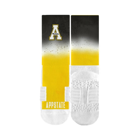 Strideline Appalachian State Mountaineers NCAA Licensed Crew Socks - Dip Dye (S)