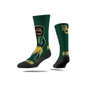 Strideline Baylor Bears Mascot NCAA Licensed Crew Socks - Green (M/L)