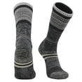 thumbnail image 1 of Strideline Combed Cotton Premium Striped Crew Socks (Black Mix), 1 of 1