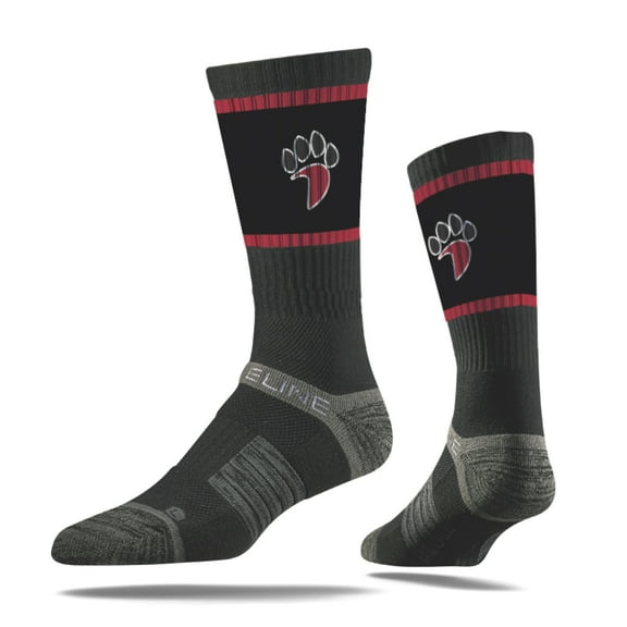 Strideline Davidson Wildcats Logo NCAA Licensed Crew Socks - Black (S)