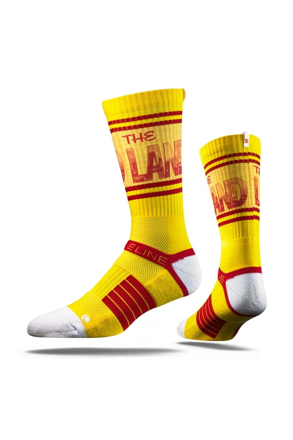 The Land Yellow Cleveland City Gold Red Crew Socks