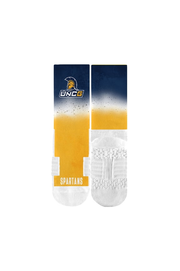 UNC Greensboro UNCG NCAA Licensed Crew Socks - Dip Dye