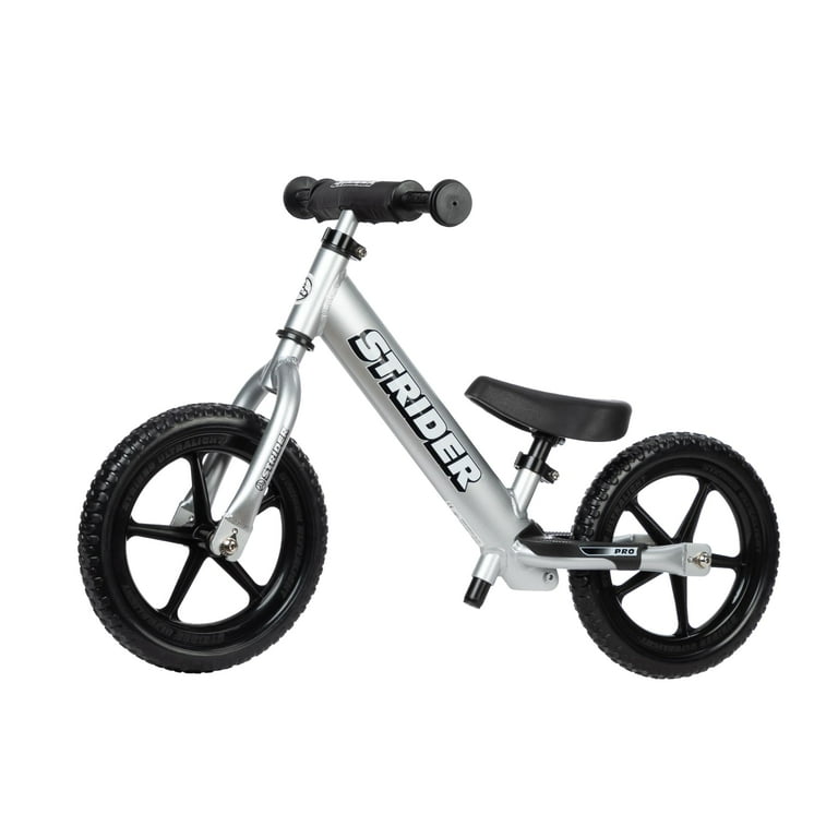 STRIDER 12 PRO ストライダー シルバー Strider 12” Pro Bike, Silver - No Pedal Balance Bicycle for Kids 1