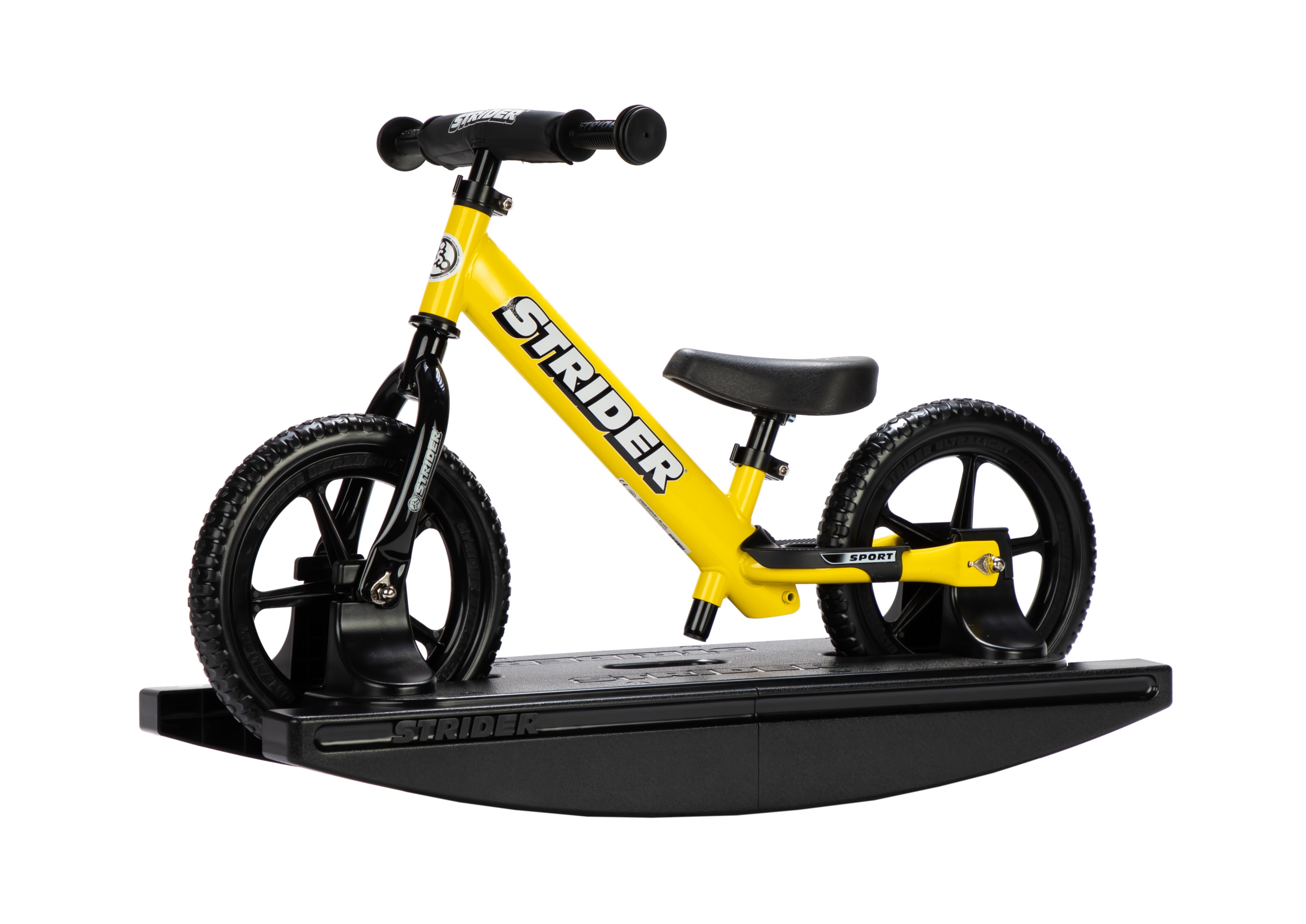 Strider - 12 Sport 2-in-1 Rocking Bike for Toddlers, Ages 6 Months to 5  Years - Yellow