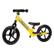 Strider 12 Sport Bike, Yellow - No Pedal Balance Bicycle for Kids 1 to 4 Years - Includes Safety Pad, Padded Seat, Mini Grips, Flat-Free Tires-Easy Assembly, Tool-Free Adjustments