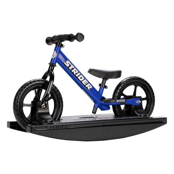Strider Sport 2-in-1 Rocking Bike, Blue - Helps Teach Baby How to Ride a Balance Bicycle - for Kids 6 Months to 4 Years-Easy Assembly, Tool-Free Adjustments