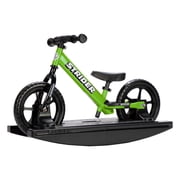 Strider Sport 2-in-1 Rocking Bike, Green - Helps Teach Baby How to Ride a Balance Bicycle - for Kids 6 Months to 4 Years -Easy Assembly, Tool-Free Adjustments