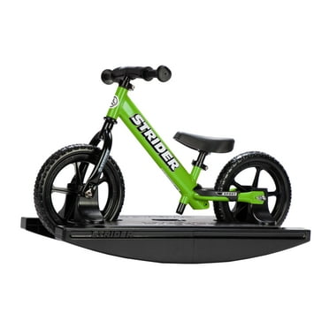 Strider 12” Sport Bike (Green)   Rocking Base - Helps Teach Baby How to Ride a Balance Bicycle - for Kids 6 Months to 4 Years - Easy Assembly & Adjustments