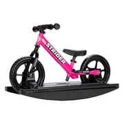 Strider Sport 2-in-1 Rocking Bike, Pink - Helps Teach Baby How to Ride a Balance Bicycle - for Kids 6 Months to 4 Years-Easy Assembly, Tool-Free Adjustments