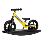 Strider Sport 2-in-1 Rocking Bike, Yellow - Helps Teach Baby How to Ride a Balance Bicycle - for Kids 6 Months to 4 Years -Easy Assembly, Tool-Free Adjustments