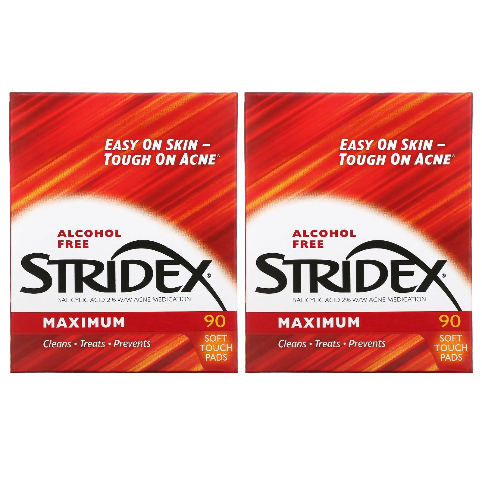 (2 pack) Stridex Medicated Acne Treatment Pads, Maximum Strength 2.0