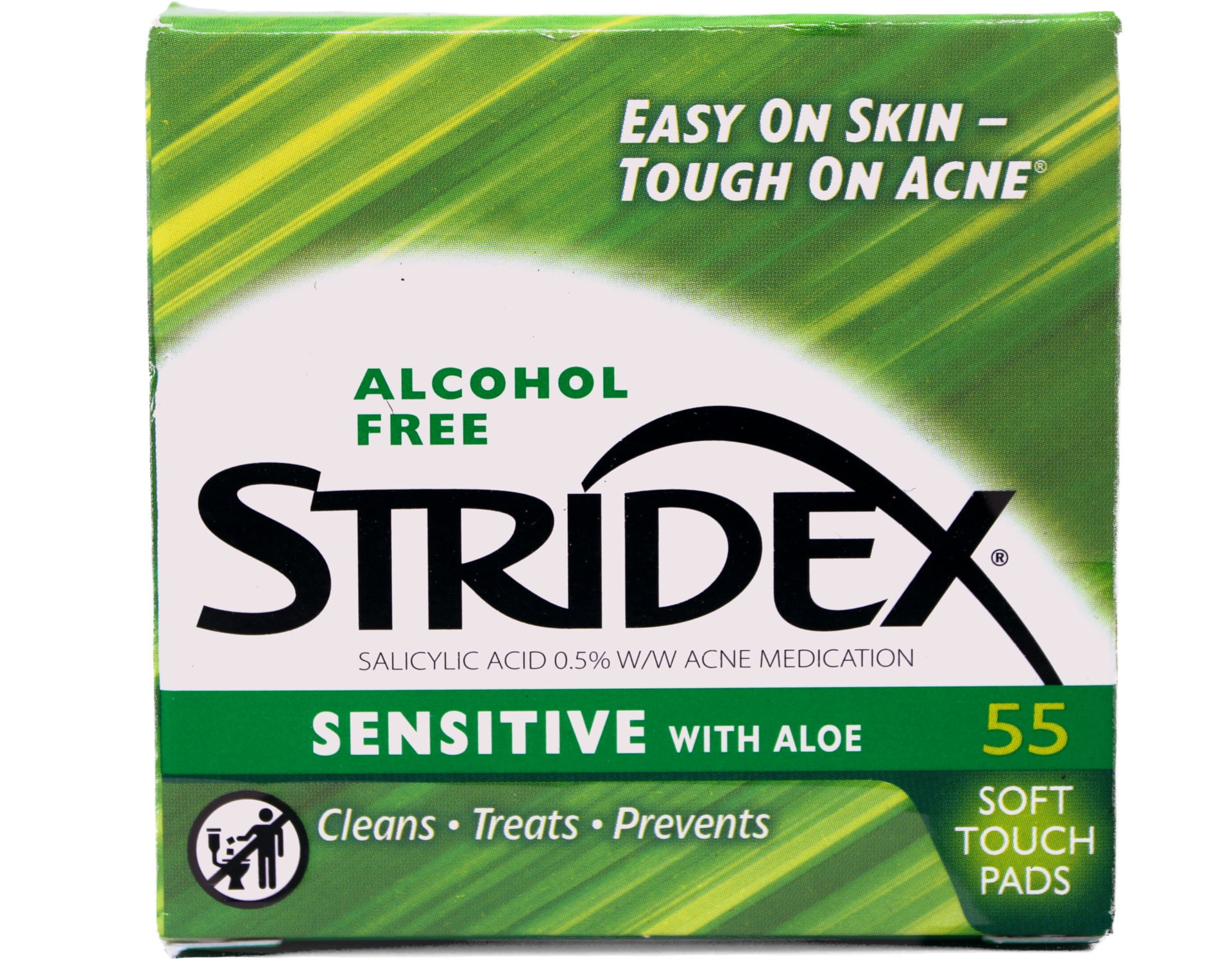Stridex Sensitive Skin Acne Medication Pads, Salicylic Acid 0.5