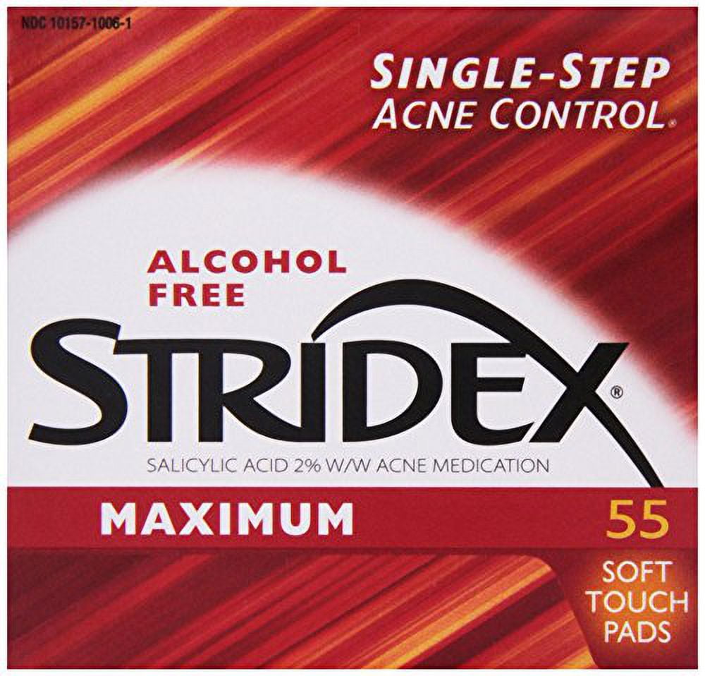 Stridex Pads, Maximum Strength, 55 ct (Pack of 24)