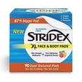 thumbnail image 1 of Stridex XL Acne Pads for Face and Body with Salicylic Acid, Alcohol Free, 90 Ct, 1 of 3