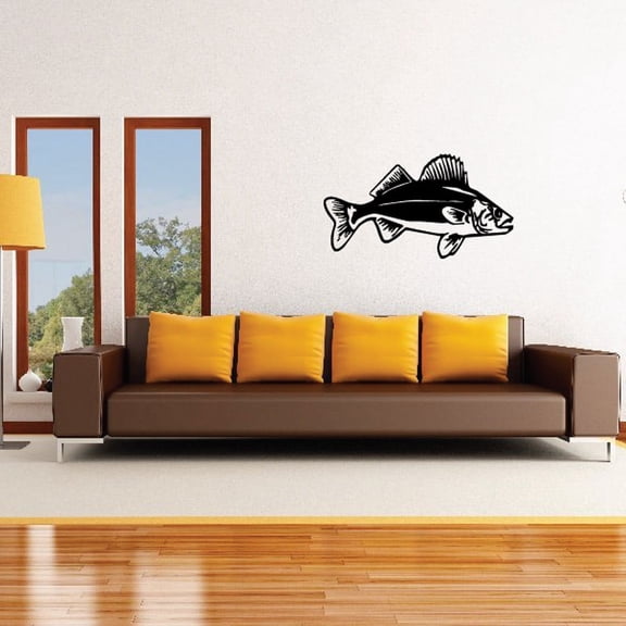 Striding Yellow Perch Decal - 36 Inches