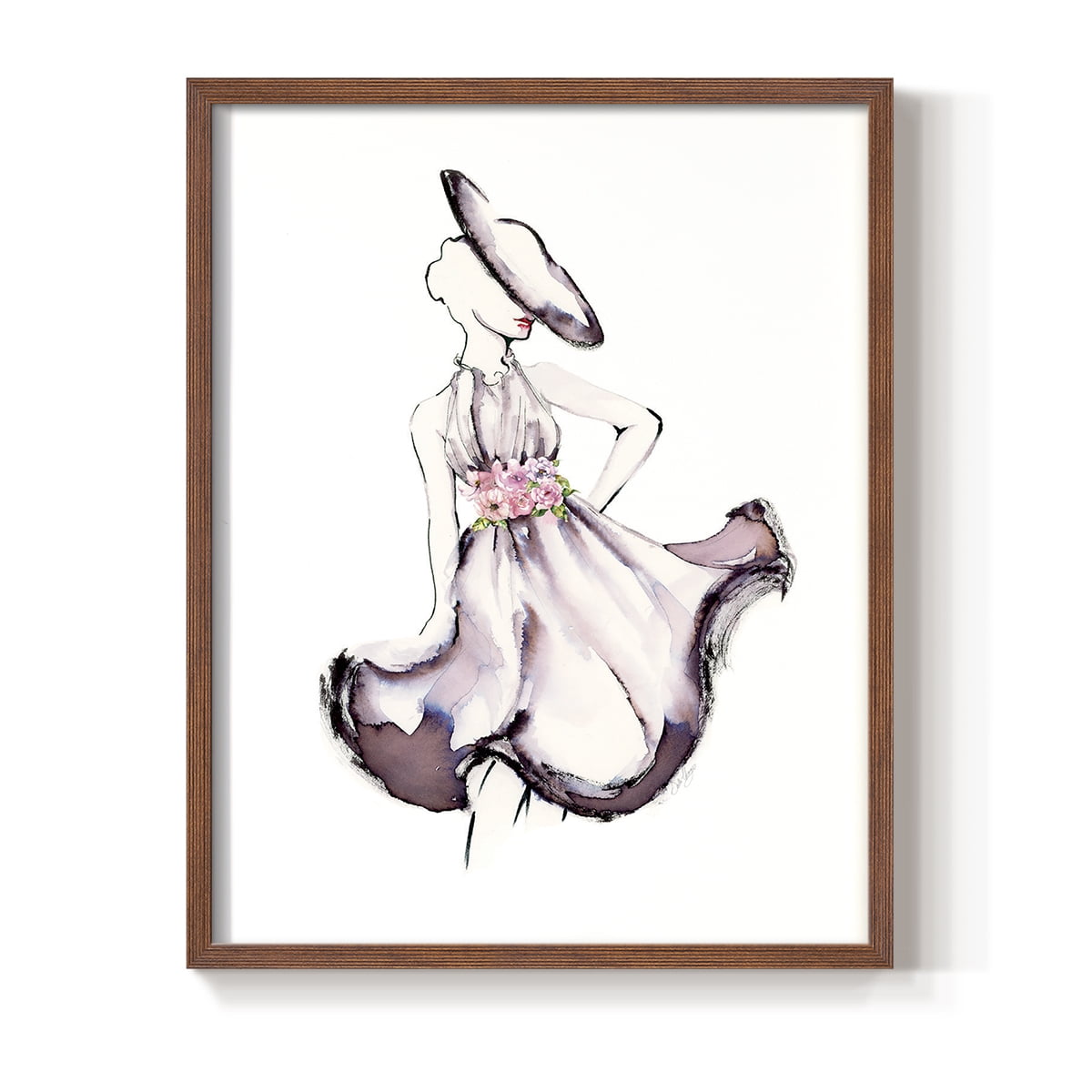 Strike A Pose II in Paper Solid Wood 11 x 14 Framed Print
