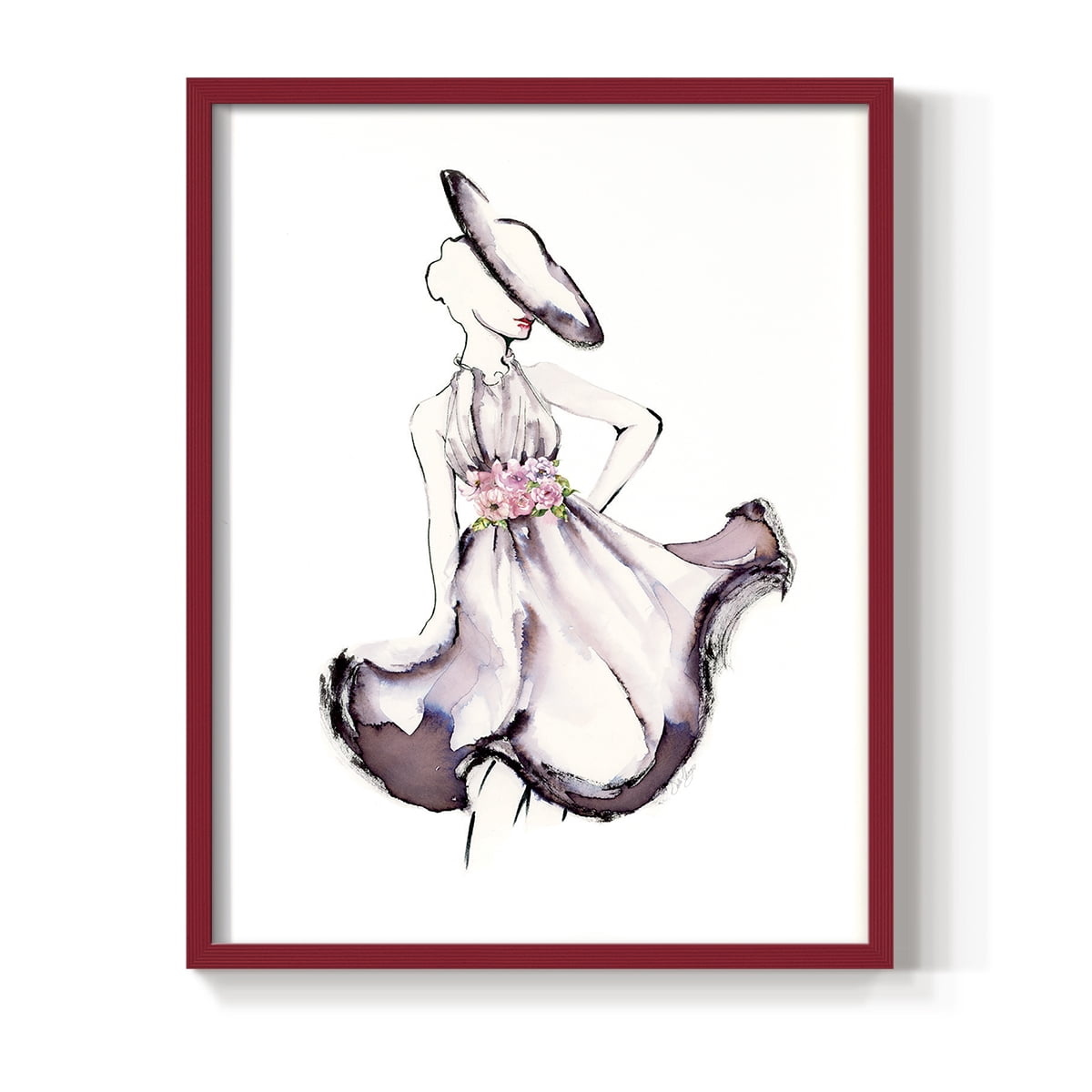 Strike A Pose II in Paper Solid Wood 11 x 14 Framed Print