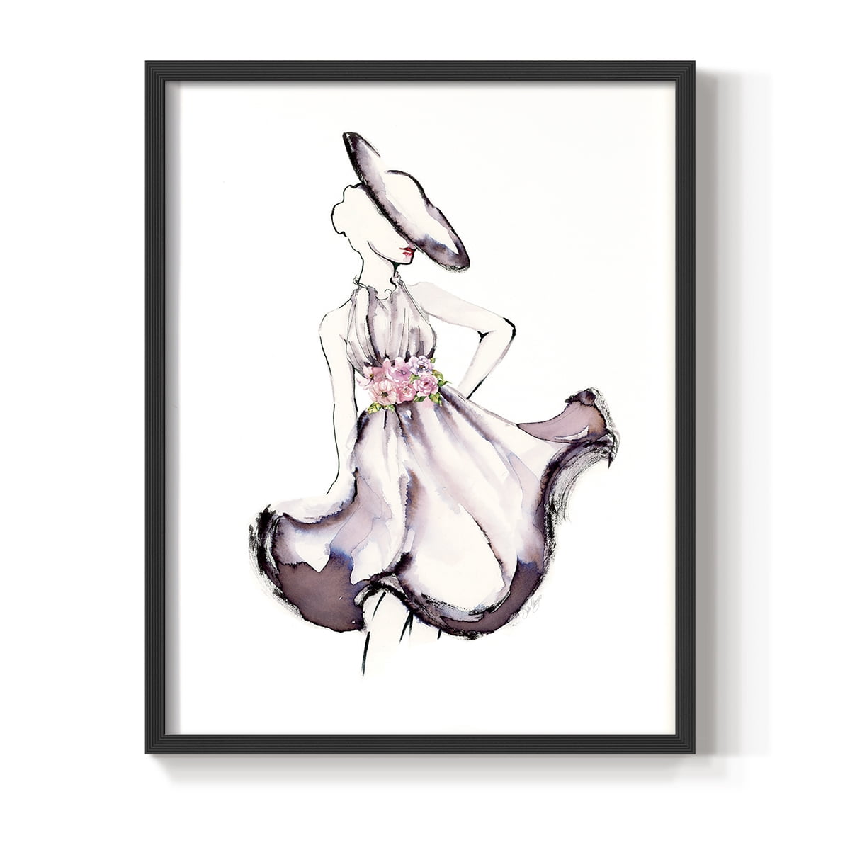 Strike A Pose II in Paper Solid Wood 16 x 20 Framed Print