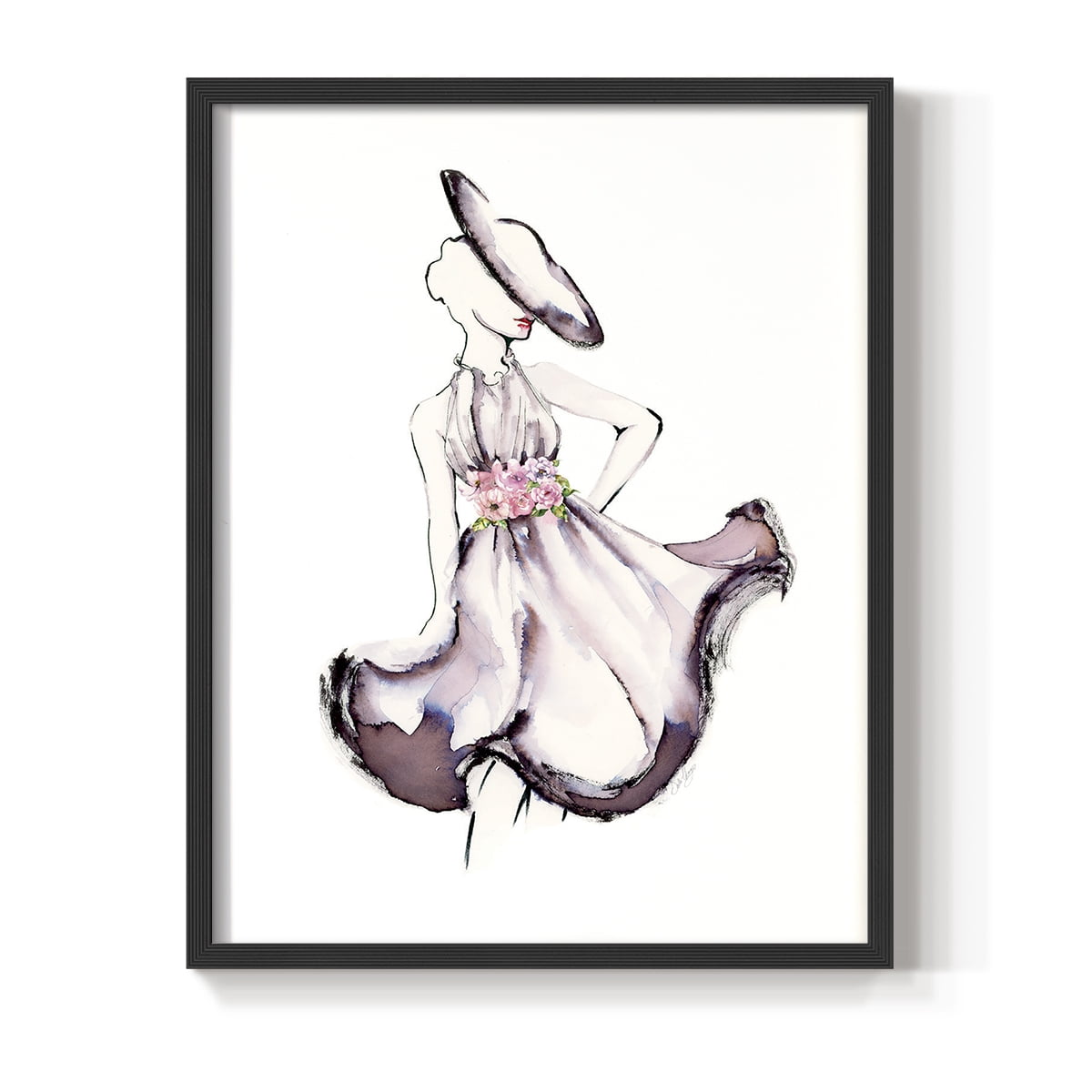 Strike A Pose II in Paper Solid Wood 8 x 10 Framed Print