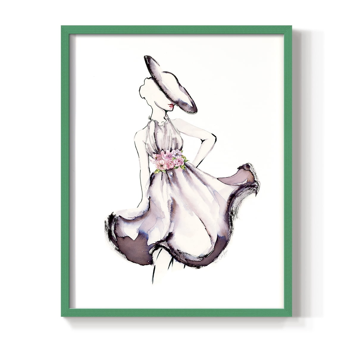 Strike A Pose II in Paper Solid Wood 8 x 10 Framed Print
