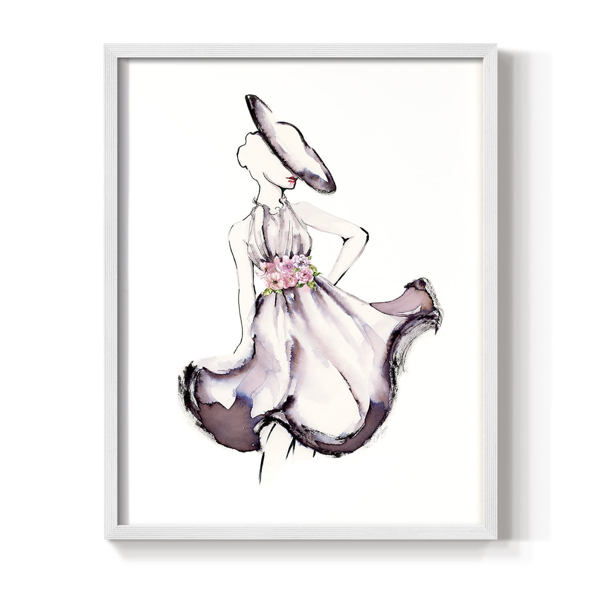 Strike A Pose II in Paper Solid Wood 8 x 10 Framed Print