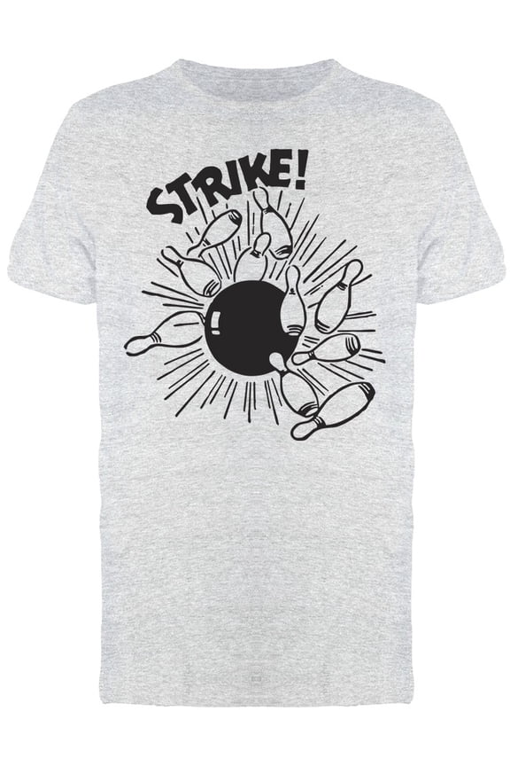 Strike! Bowling Ball Retro Comic Tee Men's -Image by Shutterstock