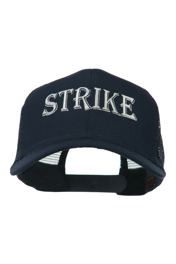 Strike Embroidered 6 Panel Mesh Cap - Navy OSFM