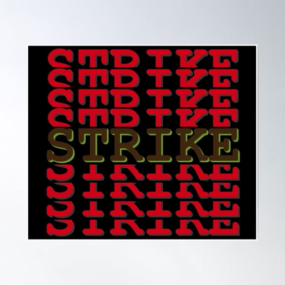 Strike General Strikes Workers Student Loan Poster Wall Art, Modern Wall Decor, 8x12 UNFRAMED