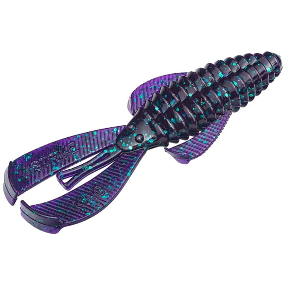 Strike King 4" Rage Tail Bug Lure, Junebug