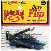 Strike King Bitsy Flip Jig 1/4oz Black Blue Bass Jig