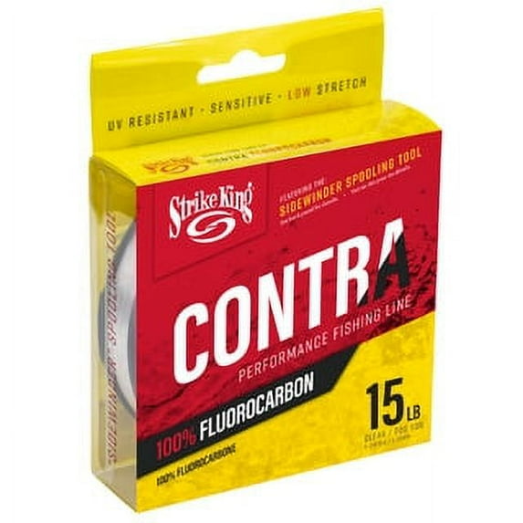 Strike King Contra Fluorocarbon Fishing Line 15lb. Clear