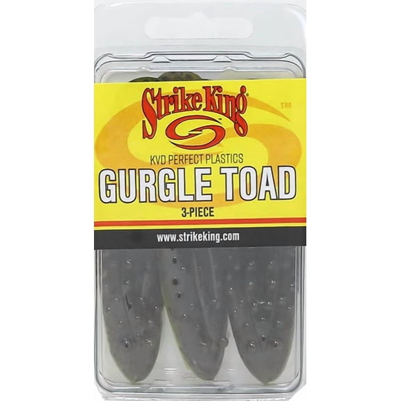 Strike King Gurgle Toad Green Pumpkin Chartreuse Belly Soft Bait Lure