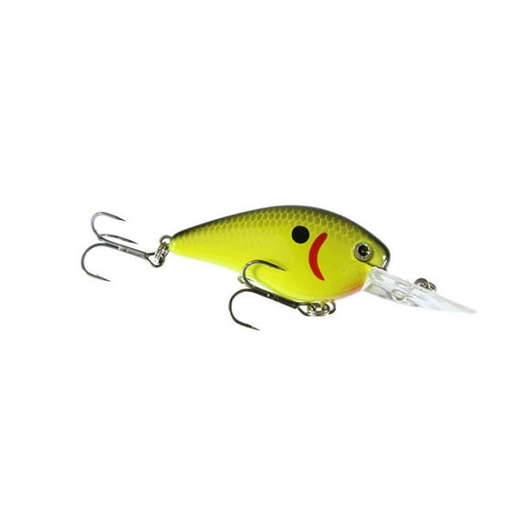 Strike King KVD Squarebill 1.5 Deep Crankbait - Black Back Chartreuse