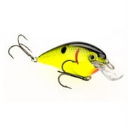 Strike King KVD Squarebill 1.5 Crankbait Black Back Chartreuse Hard Bait Lure