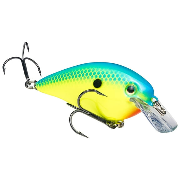 Strike King KVD Squarebill 1.5 Crankbait Powder Blue Back Chartreuse Hard Bait Lure