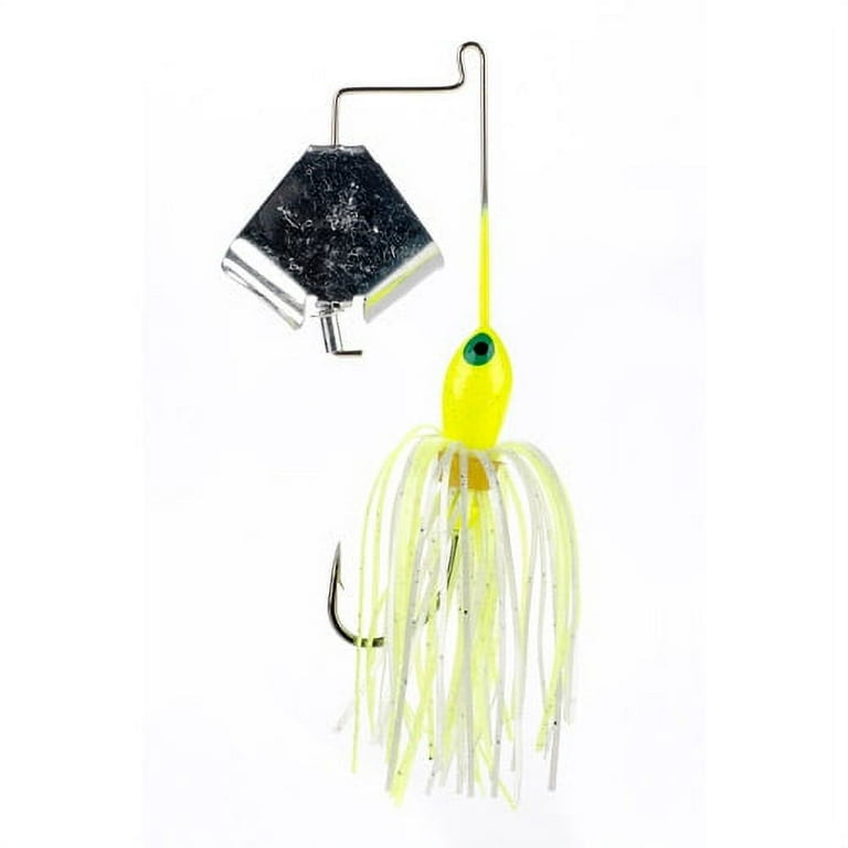Strike King Mini Pro Buzz 1/8oz Buzzbait Lure White and Chartreuse