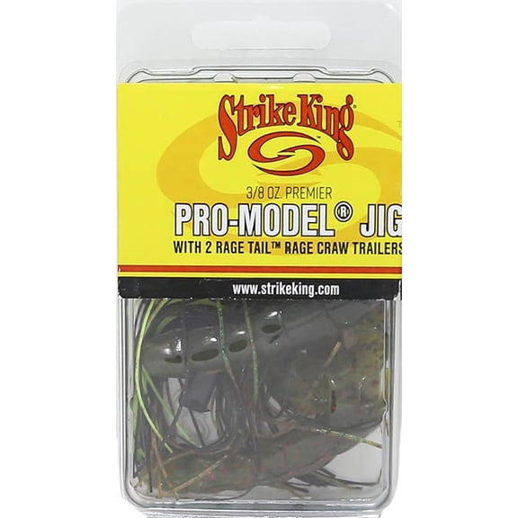 Strike King Premier Pro-Model Jig 3/8oz Rage CrawTexas Craw Bass Jig