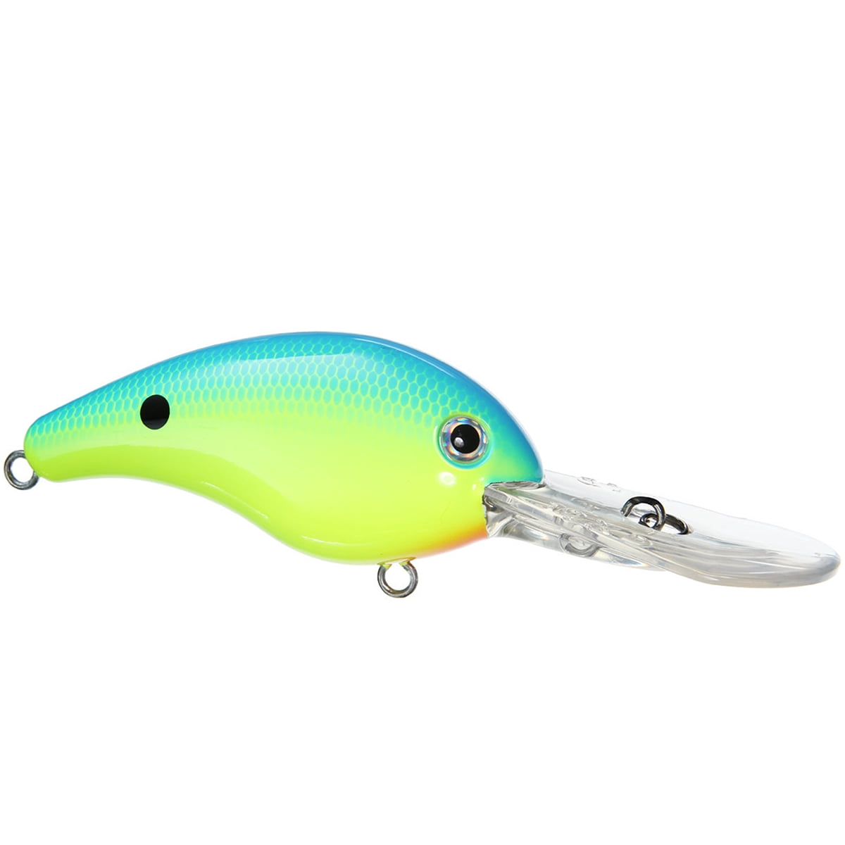 Strike King Lures Pro Model Series, Freshwater, 6" Length, 1.92 oz, Ble/Back Packartreuse, Per 1