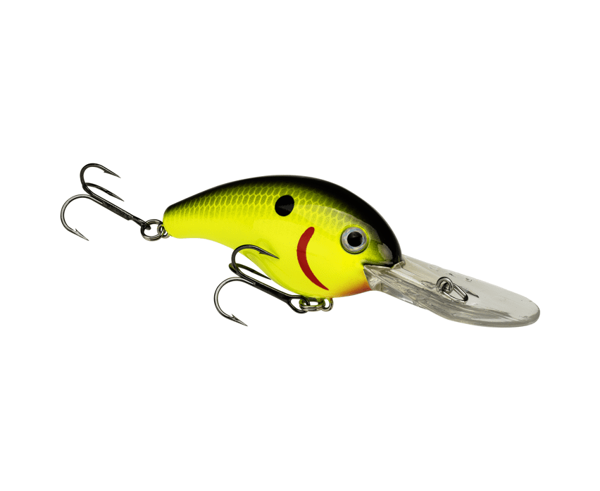 Lure Def Strike King ProModel Crankbait S5XD Black Back Chartreuse Hard Bait ...